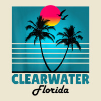 Clearwater Beach Florida Fl Retro Summer Palm Trees Tee T Shirt Cropped Hoodie | Artistshot