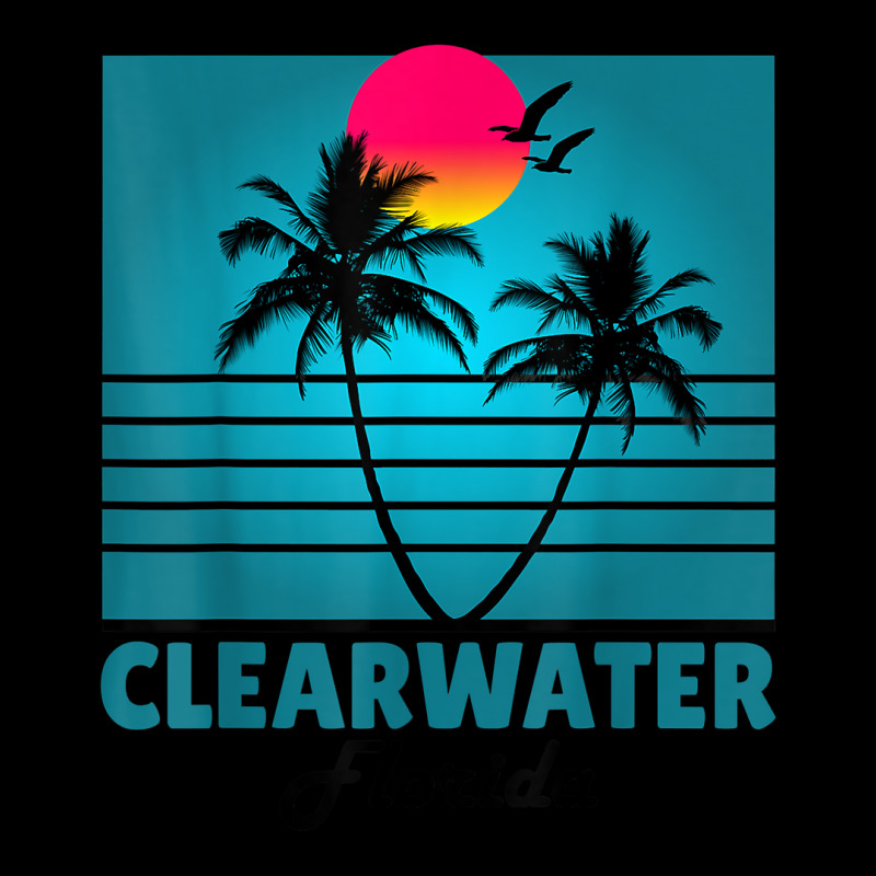 Clearwater Beach Florida Fl Retro Summer Palm Trees Tee T Shirt Legging by nayarilorenzi | Artistshot