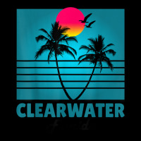 Clearwater Beach Florida Fl Retro Summer Palm Trees Tee T Shirt Cropped Sweater | Artistshot