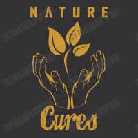 Nature Cures (gold Text) Vintage Hoodie And Short Set | Artistshot