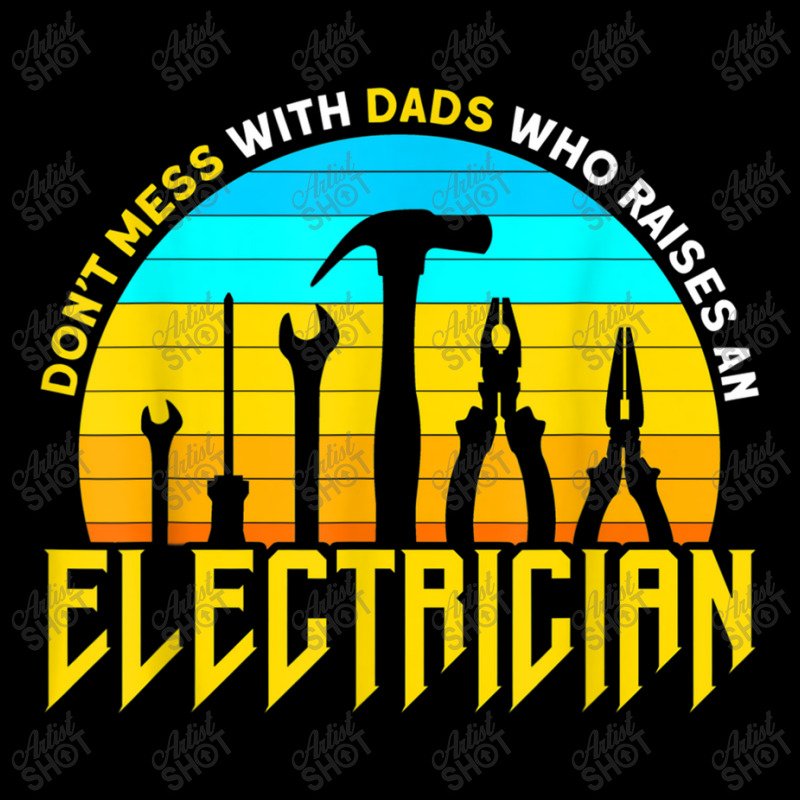 Electrician Dads Who Raises A Electrician Electrician Dad Pocket T-shirt | Artistshot