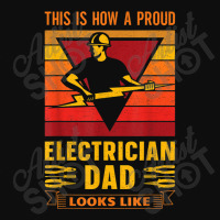 Electrician Electrician Dad Electronics Technician Father Lineman Dad Crop Top | Artistshot