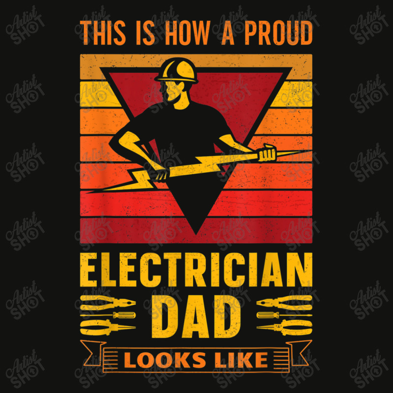 Electrician Electrician Dad Electronics Technician Father Lineman Dad Scorecard Crop Tee by urethrapricey | Artistshot