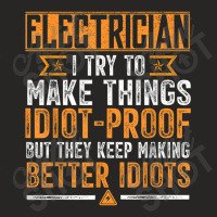 Electrician Funny Electrician Art Dad Lineman Electronics Engineers 13 Ladies Fitted T-shirt | Artistshot