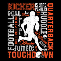 Football Player Typography Word Art Vintage Boys Men Sports T Shirt Youth Hoodie | Artistshot