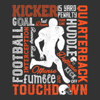 Football Player Typography Word Art Vintage Boys Men Sports T Shirt Baby Bodysuit | Artistshot