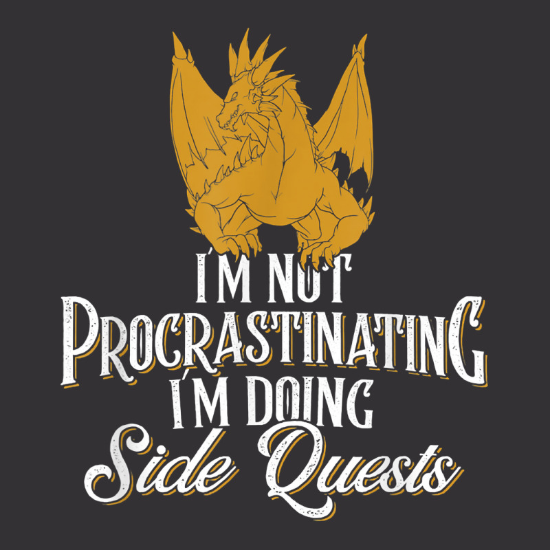 Not Procrastinating Side Quests Funny Rpg Gamer Dragons T Shirt Vintage Short by manviwadlington | Artistshot