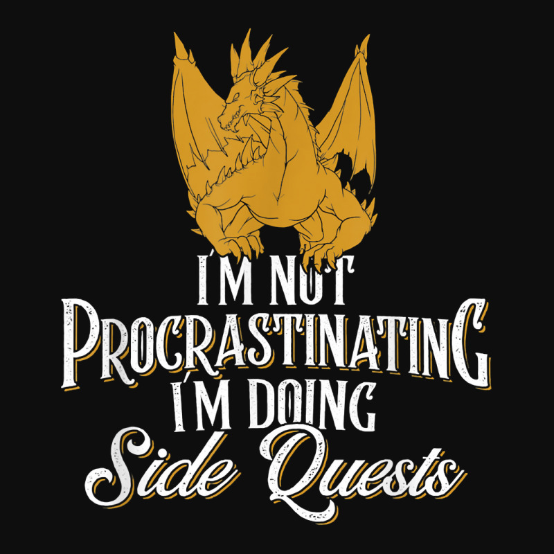 Not Procrastinating Side Quests Funny Rpg Gamer Dragons T Shirt Crop Top by manviwadlington | Artistshot