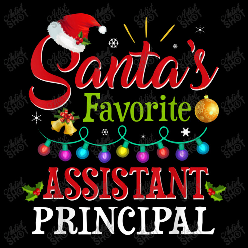 Santa's Favorite Assistant Principal Christmas Light Zipper Hoodie by dwindupadi | Artistshot