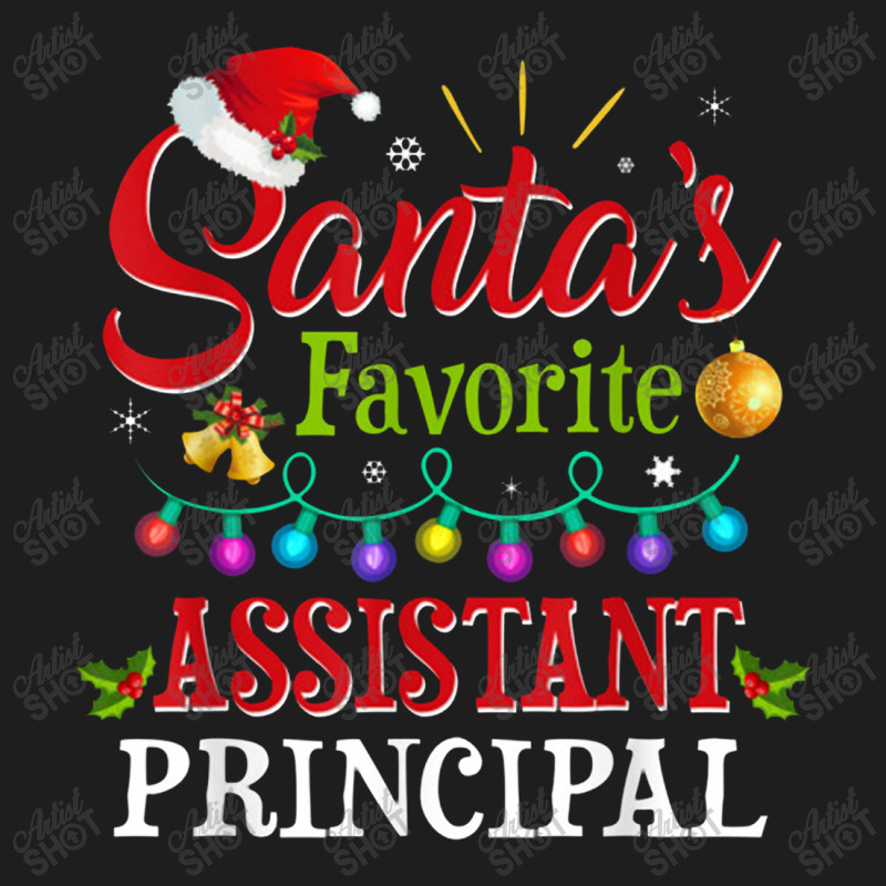 Santa's Favorite Assistant Principal Christmas Light Classic T-shirt by dwindupadi | Artistshot