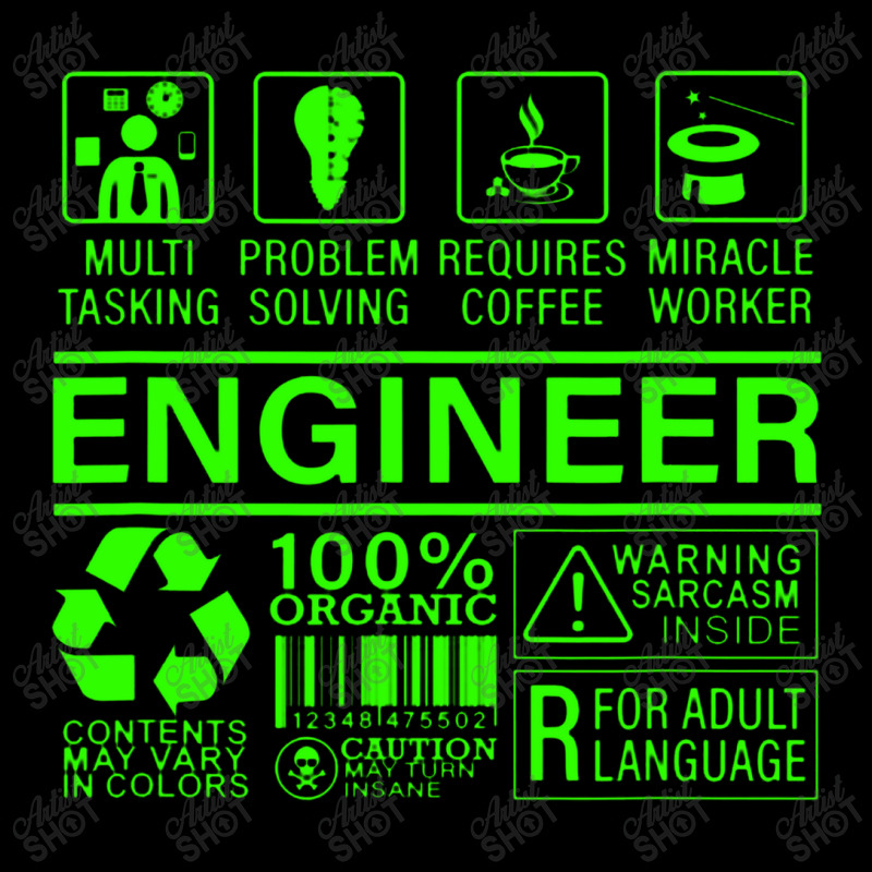 Engineer Definition Gift, It Compuper Skills Multitasking Pocket T-shirt | Artistshot