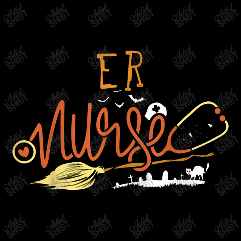 Er Nurse Halloween Ed Emergency Room Nursing Witch On Broom Pocket T-shirt | Artistshot