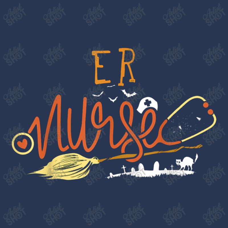 Er Nurse Halloween Ed Emergency Room Nursing Witch On Broom Men Denim Jacket | Artistshot