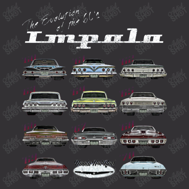 Evolution Of The 60s Impala,1960,hot Rod,muscle Car,mashup Vintage Hoodie And Short Set | Artistshot