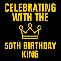 Celebrating With The 50th Birthday King Gold Text Lightweight Hoodie | Artistshot