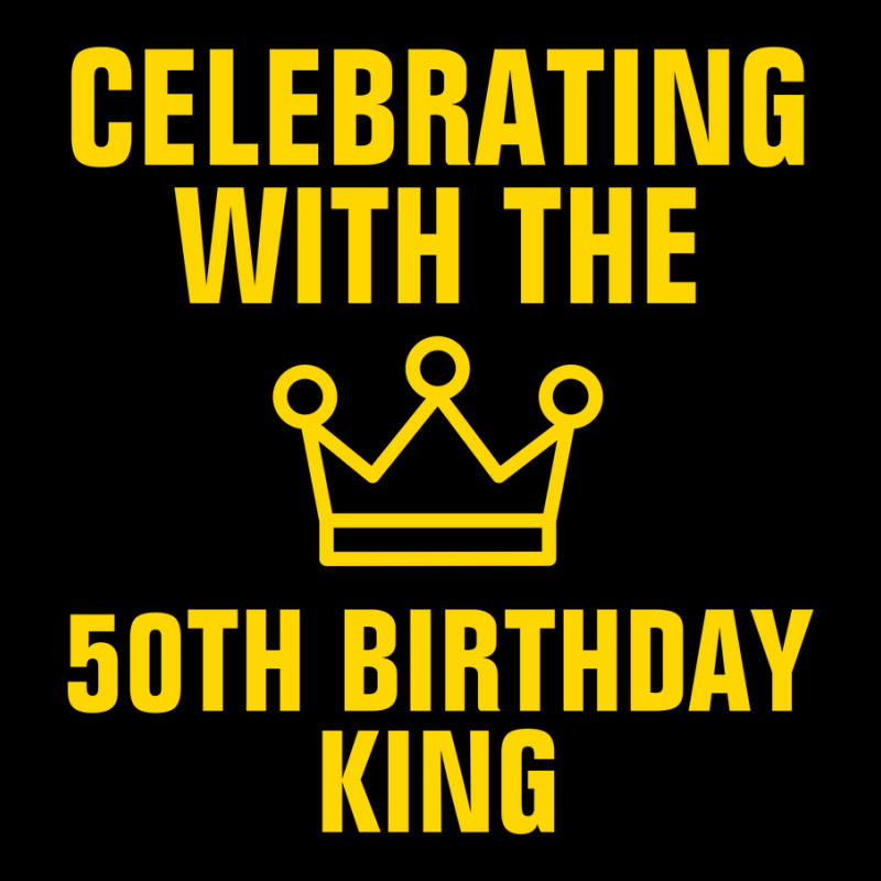 Celebrating With The 50th Birthday King Gold Text Zipper Hoodie | Artistshot