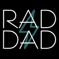 Mens Rad Dad Standard T Shirt Lightning Bolt Strike 80's Retro V-neck Tee | Artistshot