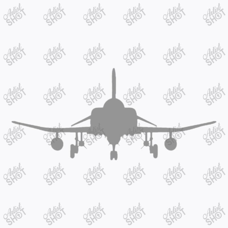 F 4 Phantom Aircraft Silhouette And Tri View T-shirt | Artistshot