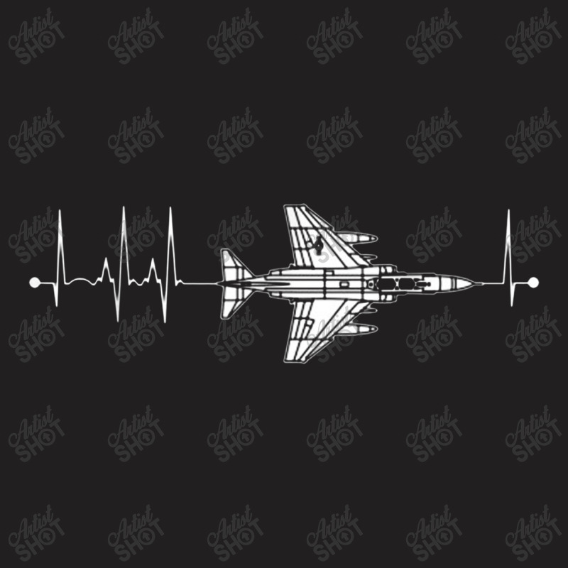 F 4 Phantomf 4 Phantom Schematic Airplane Pulse Ekg Pilot F4 Heartbeat T-shirt | Artistshot