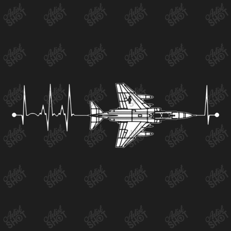 F 4 Phantomf 4 Phantom Schematic Airplane Pulse Ekg Pilot F4 Heartbeat Classic T-shirt | Artistshot