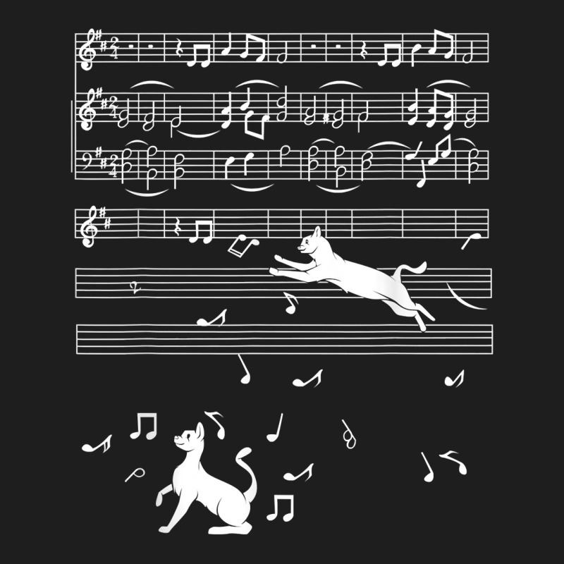 Cat Music Note Cat Animal Lover Meowing Funny T Shirt Classic T-shirt by heartlytreleven | Artistshot