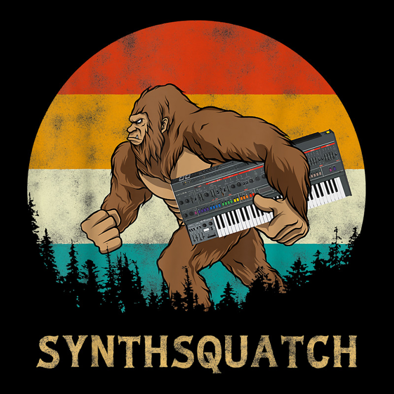 Synthsquatch Bigfoot Holding Synthesizer Synthesiser Design T Shirt Zipper Hoodie | Artistshot