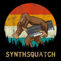 Synthsquatch Bigfoot Holding Synthesizer Synthesiser Design T Shirt Long Sleeve Shirts | Artistshot