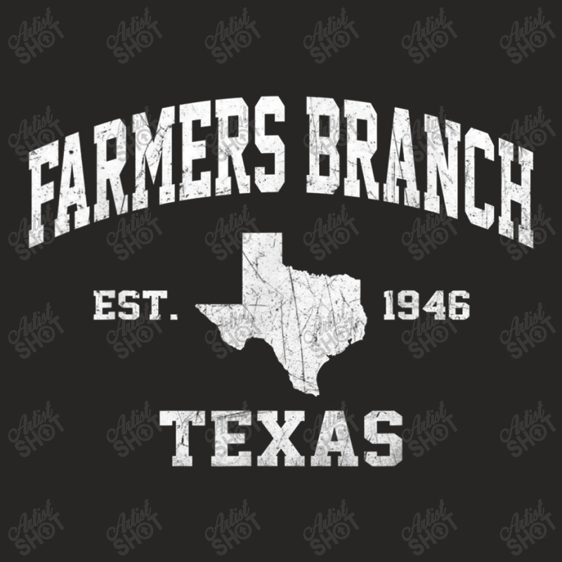 Farmer Farmers Branch Texas Tx Vintage State Athletic Style Ladies Fitted T-Shirt by criticizematter | Artistshot