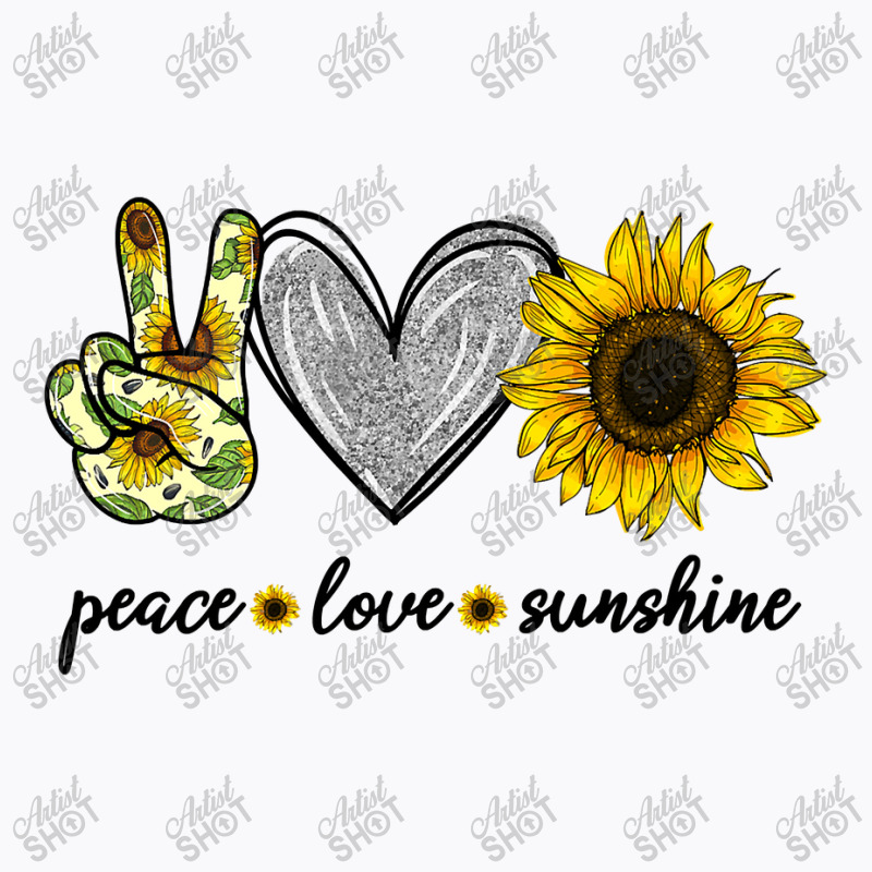 Peace Love Sun.shi.ne  Sunflower Hippie T Shirt T-shirt | Artistshot