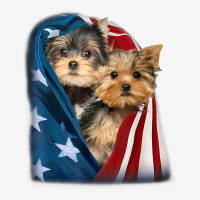 Yorkshire Terrier Us Flag July 4th Patriotic Yorkie Puppies T Shirt Adjustable Cap | Artistshot