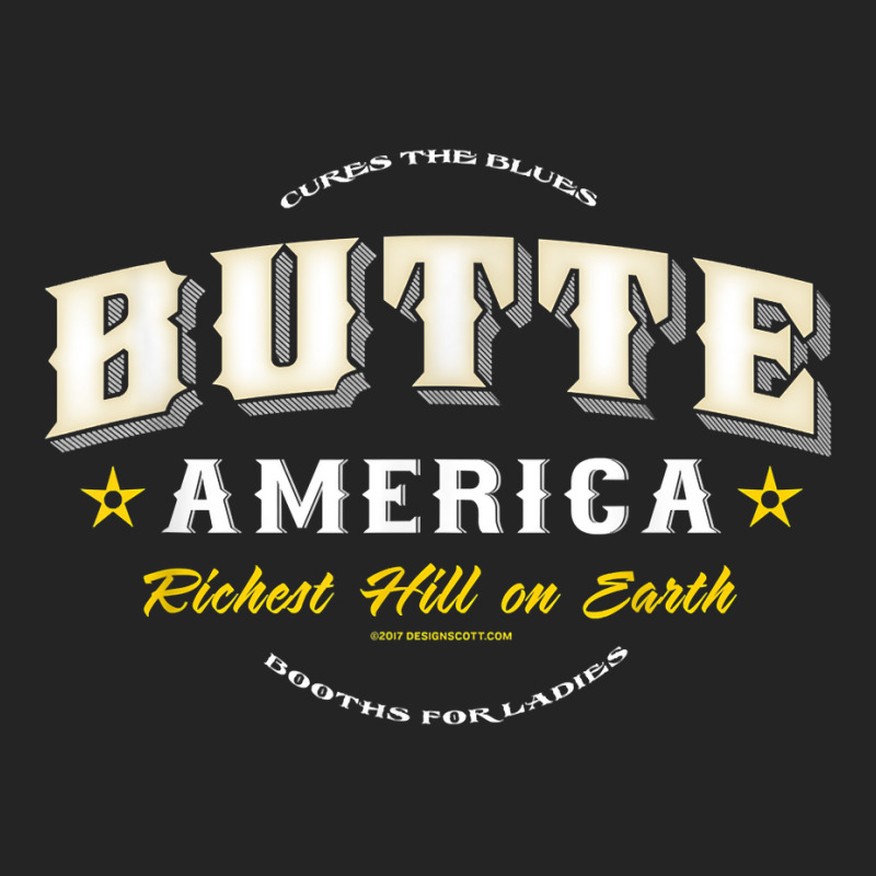 Butte America Montana T Shirt Copper Miner Mining 3/4 Sleeve Shirt | Artistshot