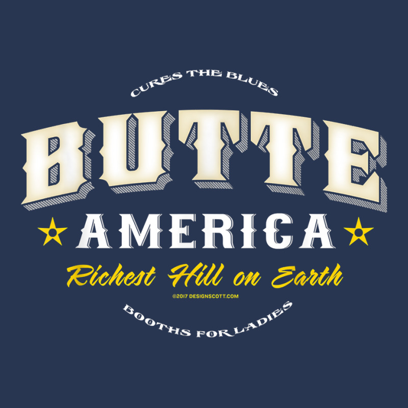 Butte America Montana T Shirt Copper Miner Mining Men Denim Jacket | Artistshot