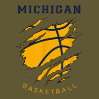 Mi The Wolverine State Distressed Michigan Basketball Hoops T Shirt Vintage Short | Artistshot