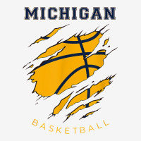 Mi The Wolverine State Distressed Michigan Basketball Hoops T Shirt Throw Pillow | Artistshot