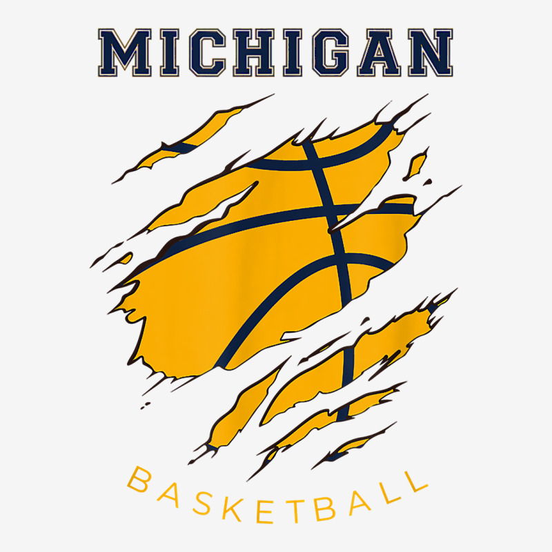 Mi The Wolverine State Distressed Michigan Basketball Hoops T Shirt Throw Pillow | Artistshot