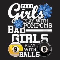 Womens Bad Girls Play With Balls   Funny Pool Billiard Player V Neck T T-shirt | Artistshot