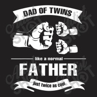 Mens Dad Of Twins 2022 Funny Daddy Father Twice Father's Day T-shirt | Artistshot