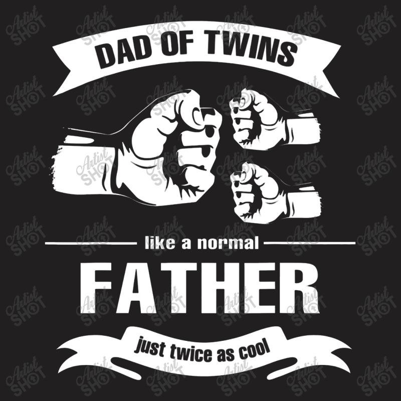 Mens Dad Of Twins 2022 Funny Daddy Father Twice Father's Day T-shirt | Artistshot