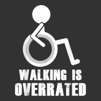 Walking Is Overrated   Funny Wheelchair Disability Saying T Shirt Baby Bodysuit | Artistshot