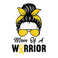 Womens Childhood Cancer Shirt Awareness Mom Of A Warrior Messy Bun T S Zipper Hoodie | Artistshot