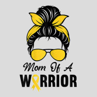 Womens Childhood Cancer Shirt Awareness Mom Of A Warrior Messy Bun T S Men's Polo Shirt | Artistshot