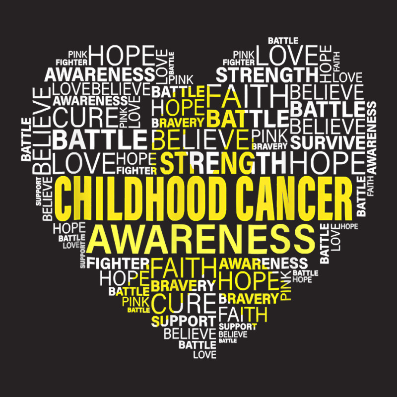 Childhood Cancer Awareness Heart Support Strong Warrior T Shirt Vintage Cap | Artistshot