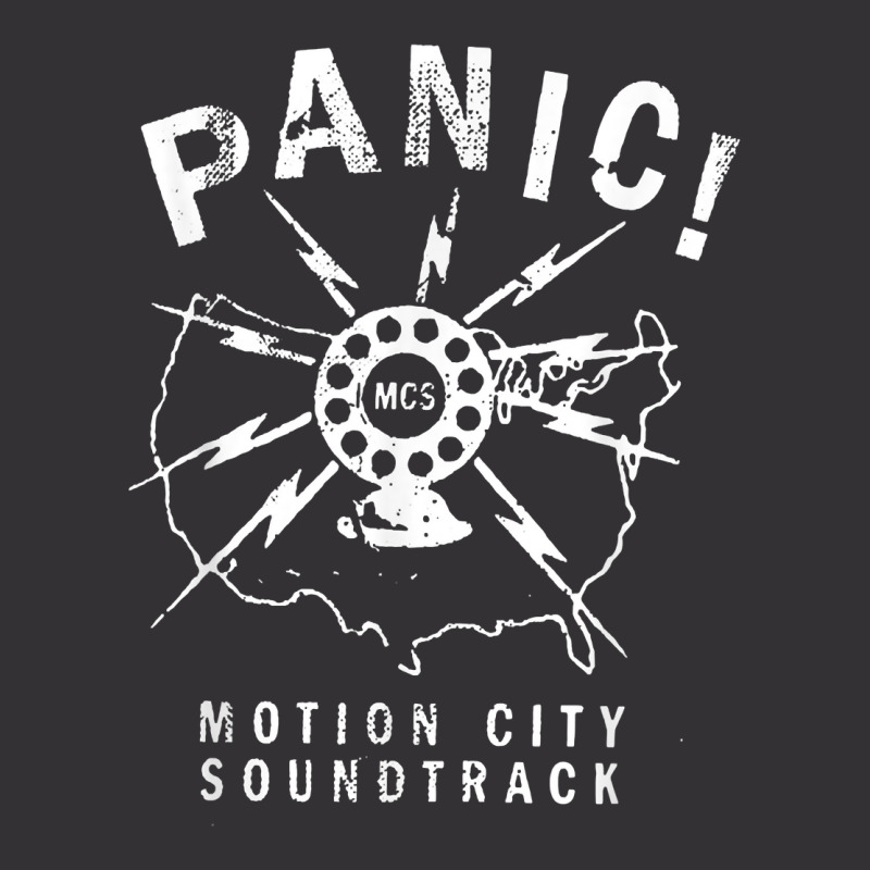 Motion City Soundtrack   Panic   Official Merchandise T Shirt Vintage Hoodie | Artistshot