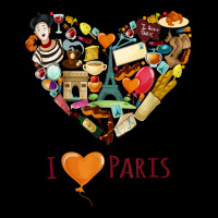 I Love Paris, Lovely Paris France Eiffel Tower Illustration T Shirt Baby Bibs | Artistshot