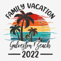 Retro Sunset Vintage Family Vacation 2022 Galveston Beach T Shirt Baby Bibs | Artistshot