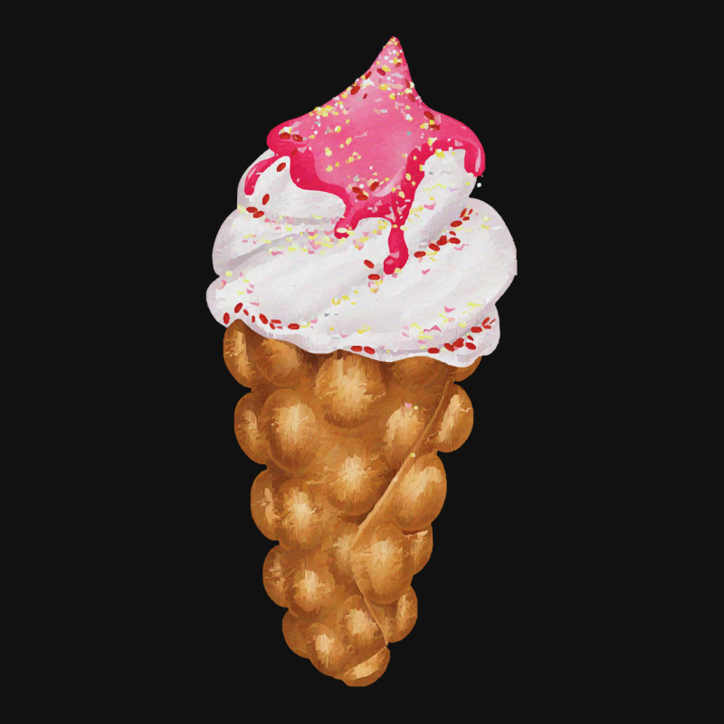 Bubble Waffle Ice Cream T  Shirt Egg Bubble Waffle Vanilla Ice Cream W Baby Bibs by salesmanhuh | Artistshot