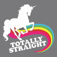 Totally Straight Funny Rainbow Unicorn Women's Triblend Scoop T-shirt | Artistshot