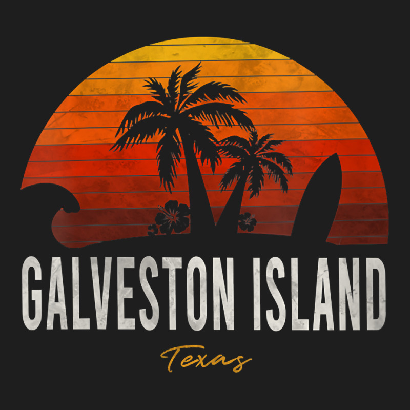 Womens Galveston Island Tx Texas Beach Palms Vacation Surf Sundown V N Classic T-shirt by caroldian | Artistshot