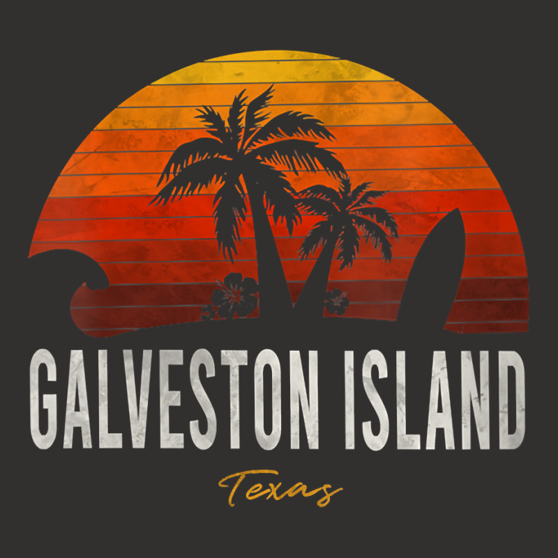 Womens Galveston Island Tx Texas Beach Palms Vacation Surf Sundown V N Champion Hoodie by caroldian | Artistshot