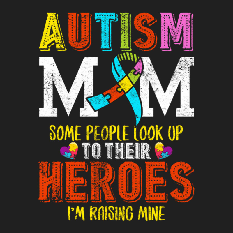 Autism Mom Some People Look Up To Their Heroes For Dark Ladies Polo Shirt by nbobatiga | Artistshot